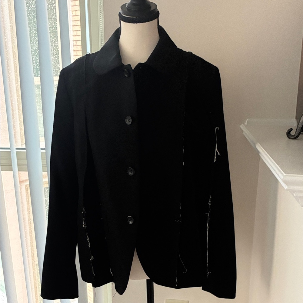 Comme des Garcons Tropical Wool and Velvet Godet Jacket